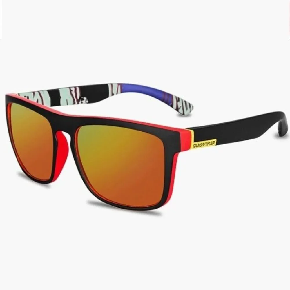Polarized Sports‎ Men Sunglasses Red Mirror Lens Wrap Around Shield Lentes Gafas